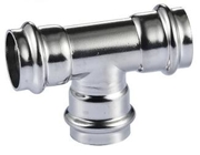 Stainless Steel Plumbling Fitting Equal Tee for Water Supply SS Press Fittings 304