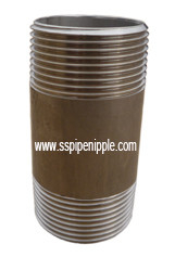 SCH40 STAINLESS STEEL THREADED PIPE NIPPLE NPT 304/316 ASTM A312